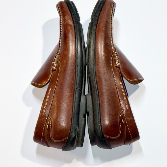 Johnston & Murphy Cort Moc Toe Venetian Loafers Mens Sz 11 M Brown Leather Shoes - Picture 4 of 8